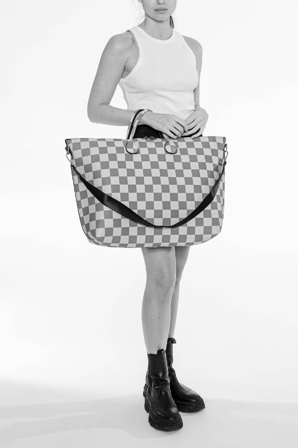 L.Pucci Madeira Tekno Fabric Black Vendita Calda