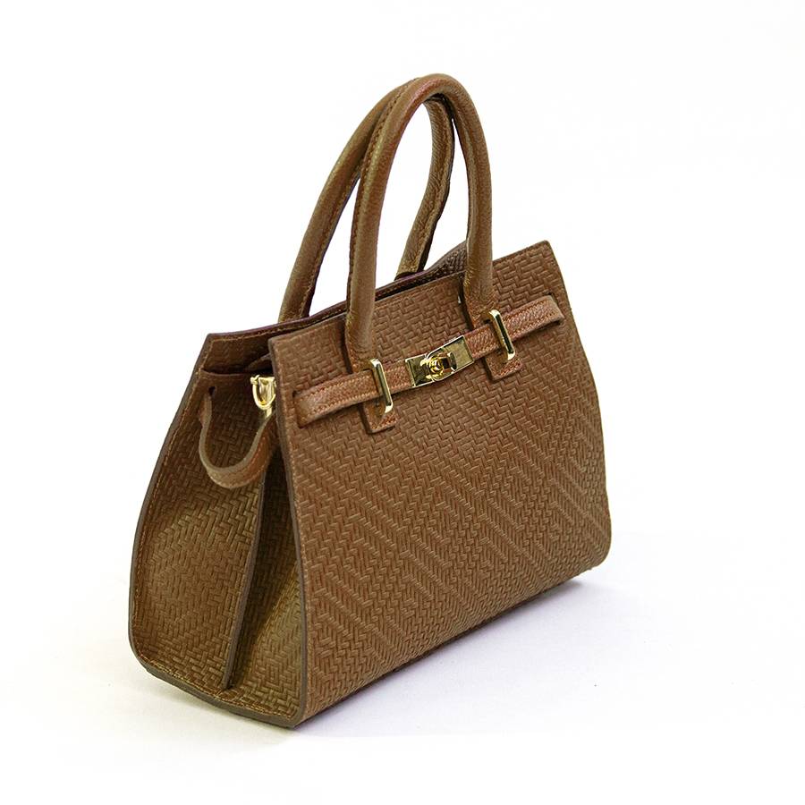 Laura Di Maggio KELLY – Borsa in pelle serigrafata cuoio In Saldo