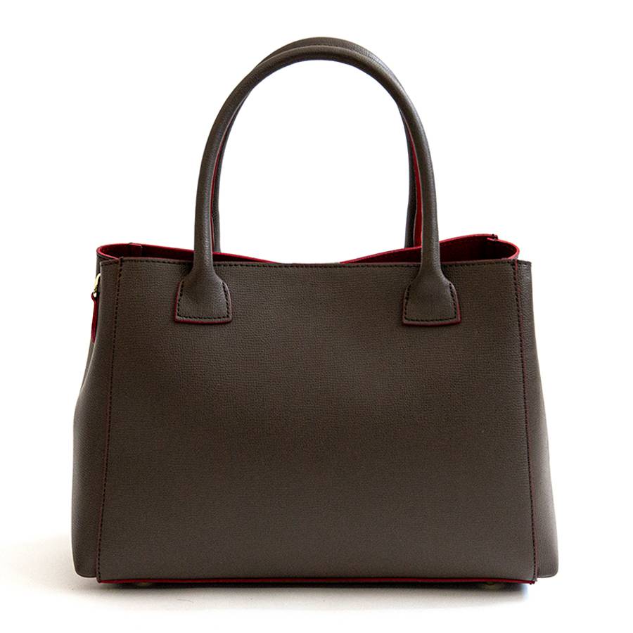 Laura Di Maggio IRINA – Tote in pelle testa di moro e interno rosso Qualità Garantita