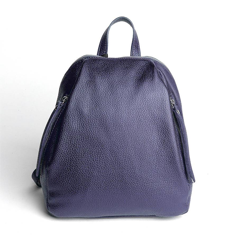 Laura Di Maggio ZIP – zainetto in pelle dollaro blu notte Moda