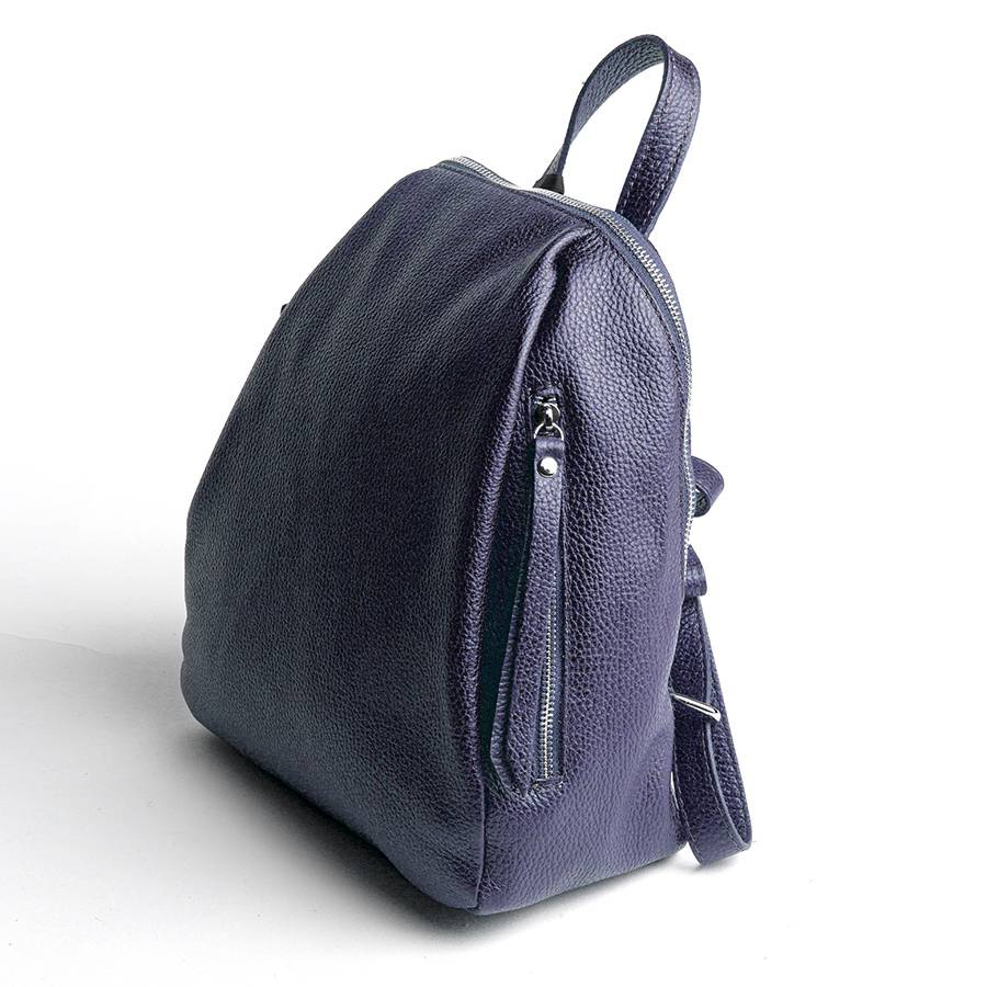 Laura Di Maggio ZIP – zainetto in pelle dollaro blu notte Moda