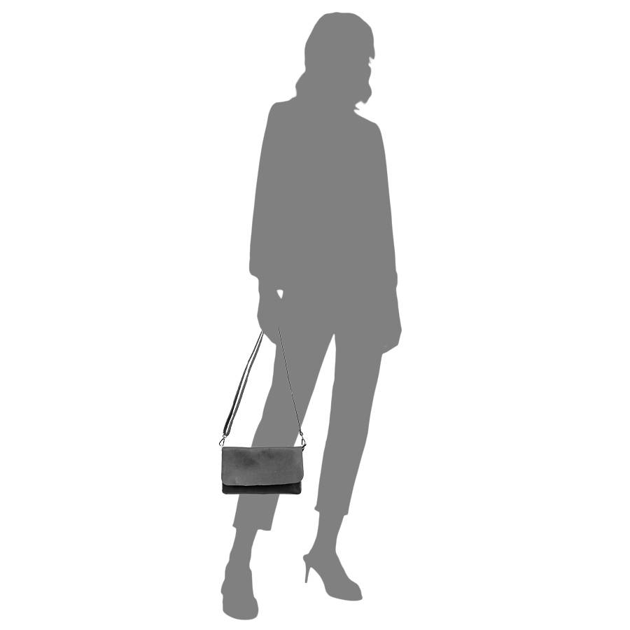 Laura Di Maggio CLAIRE – pochette sottile nera in pelle dollaro In Vendita