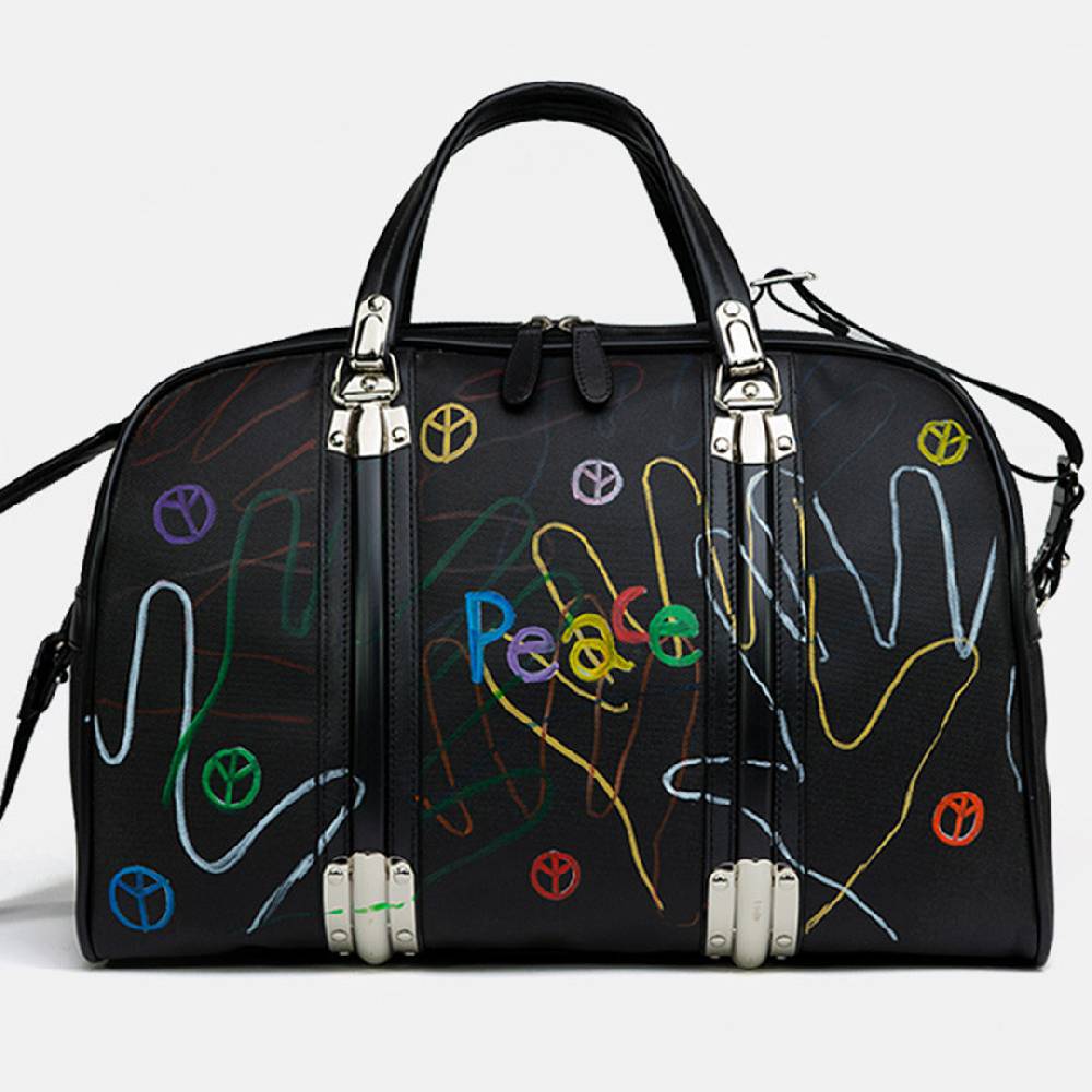 Piero Guidi LINEABOLD BOSTON BAG HAND PAINTED 130619966_01 Vendite Flash