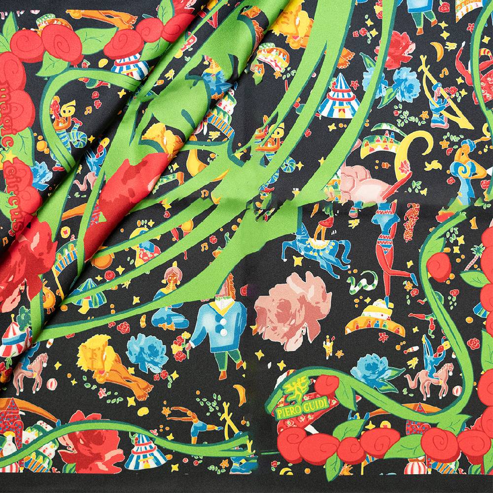 Piero Guidi PIERO GUIDI SILK SCARF "Flower"/ FOULARD IN SETA "Flower" In Linea