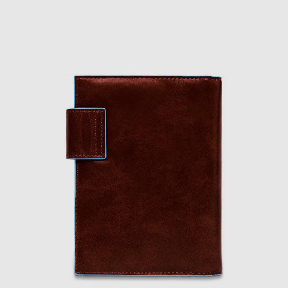 Piquadro Large leather organiser with Soddisfazione Garantita