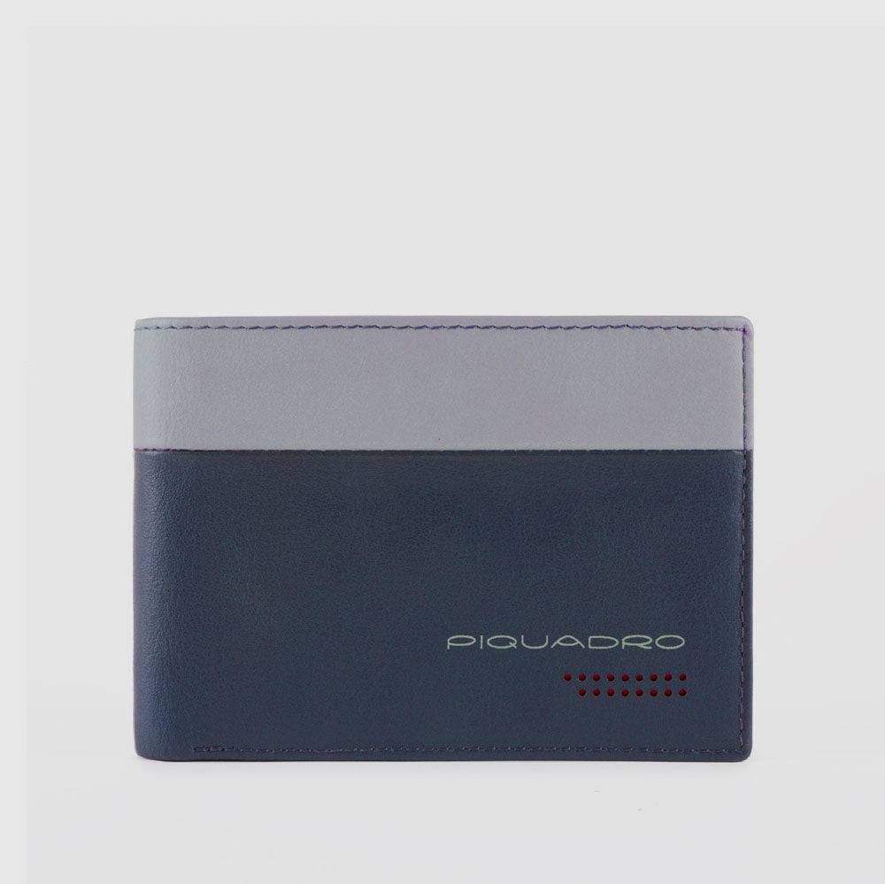 Piquadro Men’s wallet with flip up ID window, coin pocket Outlet