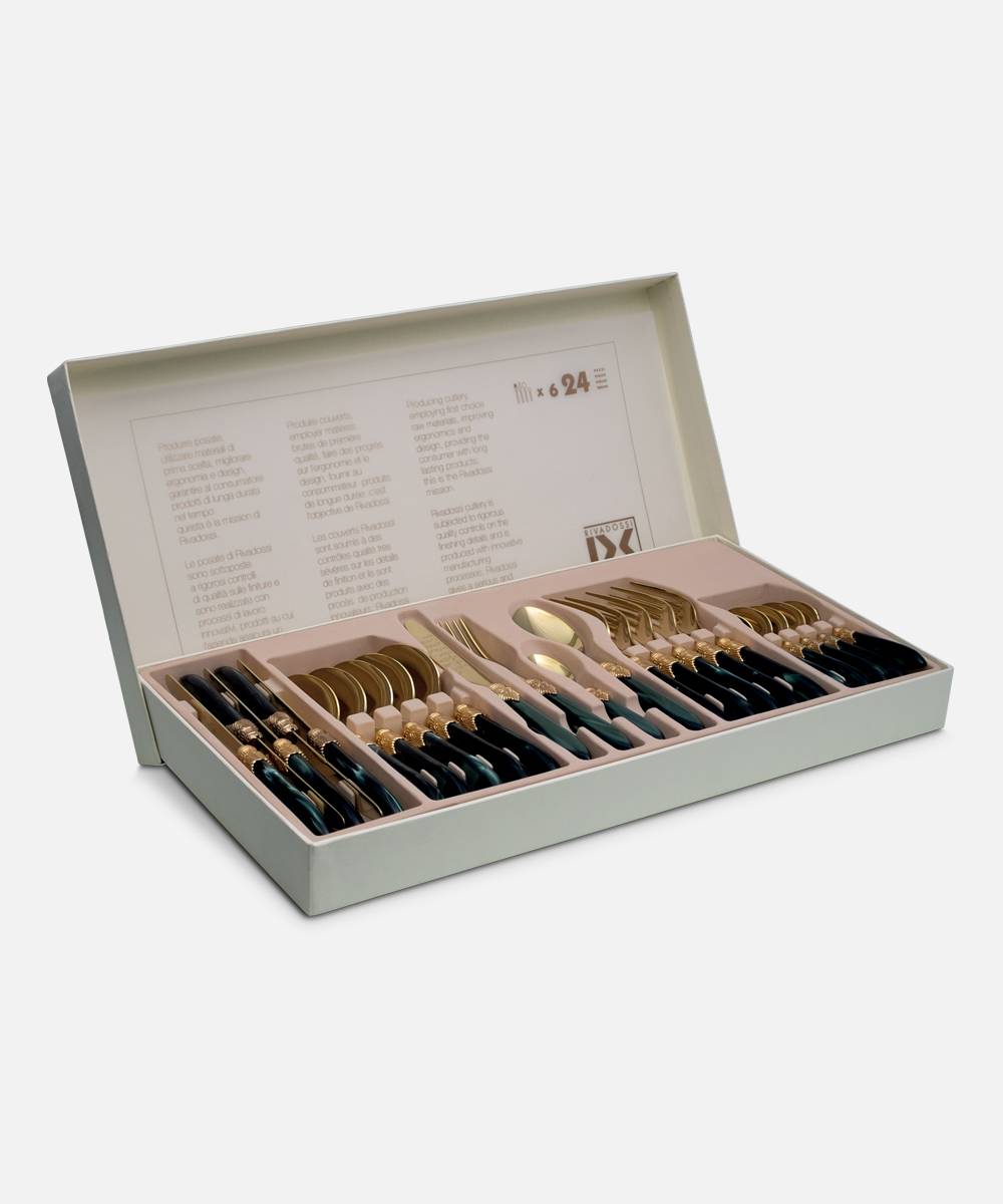 Rivadossi Sandro Laura Oro Set 24 pezzi tavola Sconto