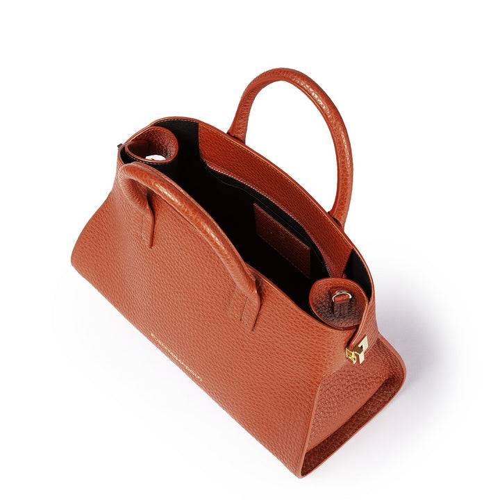 Roberta Gandolfi Elodie bowling small borsa a mano in pelle con tracolla staccabile e regolabile Vendita Calda