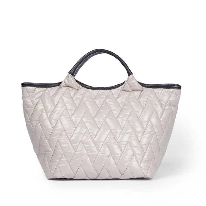 Roberta Gandolfi Joy Puffy borsa trasformabile 5 modelli in 1 in tessuto antigoccia finiture in pelle di vitello e tracolla staccabile Moda