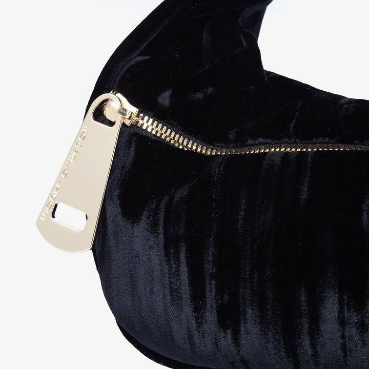 Roberta Gandolfi Bunny Velvet borsa a mano con tracolla staccabile in velluto plissè Sconto