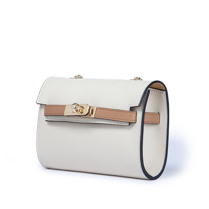 Roberta Gandolfi Chiara tracollina crossbody con chiusura girello e tracolla in catena Vendita