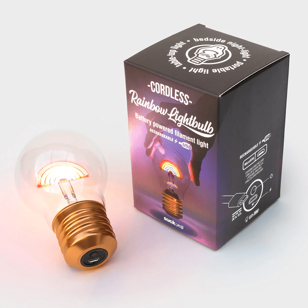Sbam Design Piccola lampadina da tavolo ricaricabile – rainbow Promozione