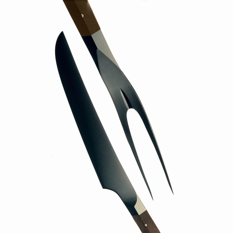 Serafino Zani FINLANDIA • Coppia coltello e forchettone da arrosto design Wirkkala Italy