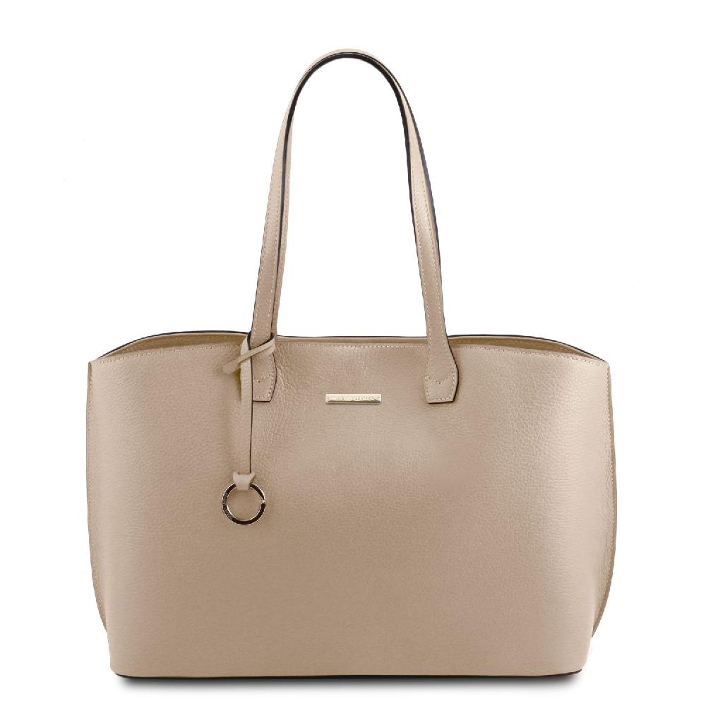 Tuscany Leather Shopping Tasche aus Leder Vendite Flash