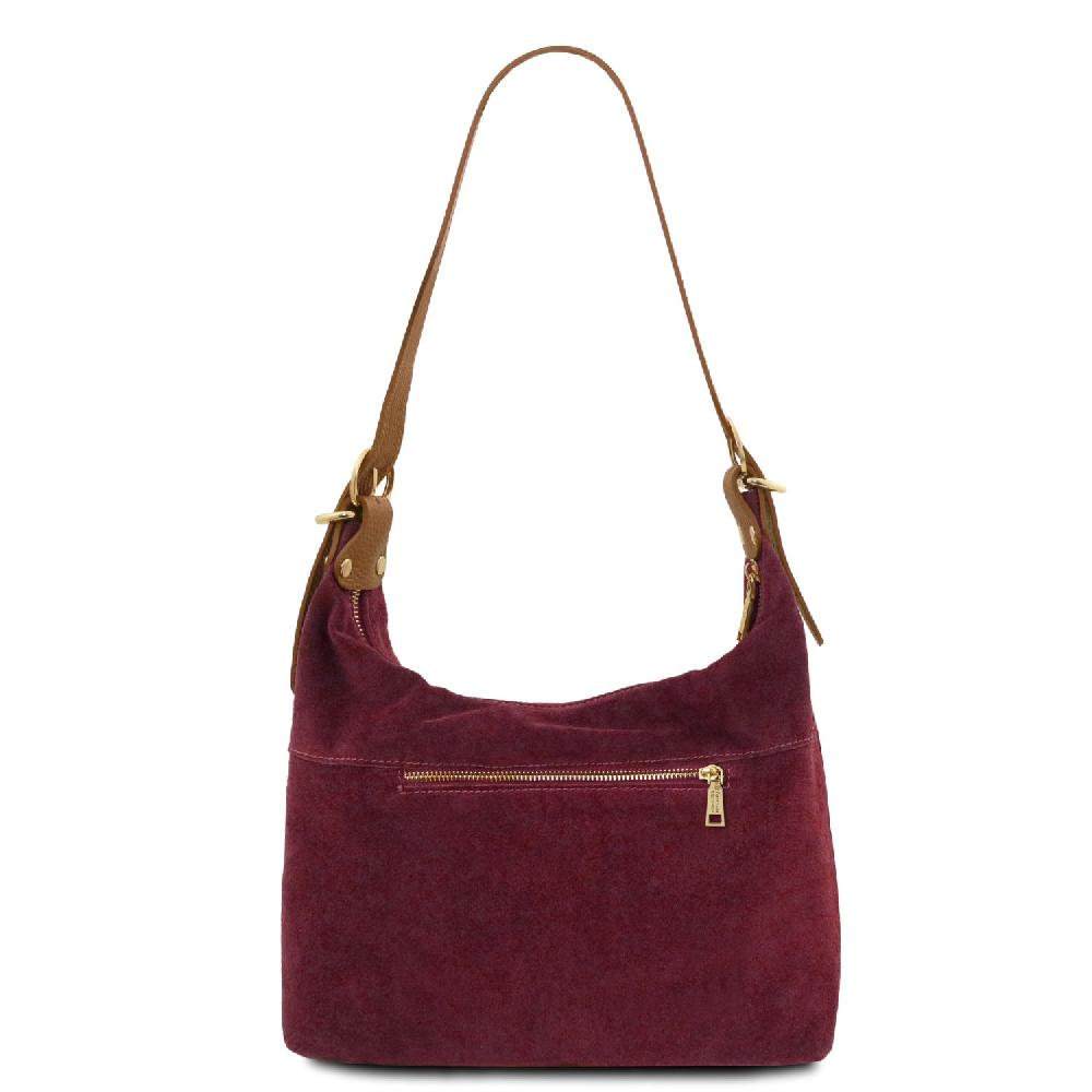 Tuscany Leather Sac à épaule en Cuir Suédé Spedizione Gratuita