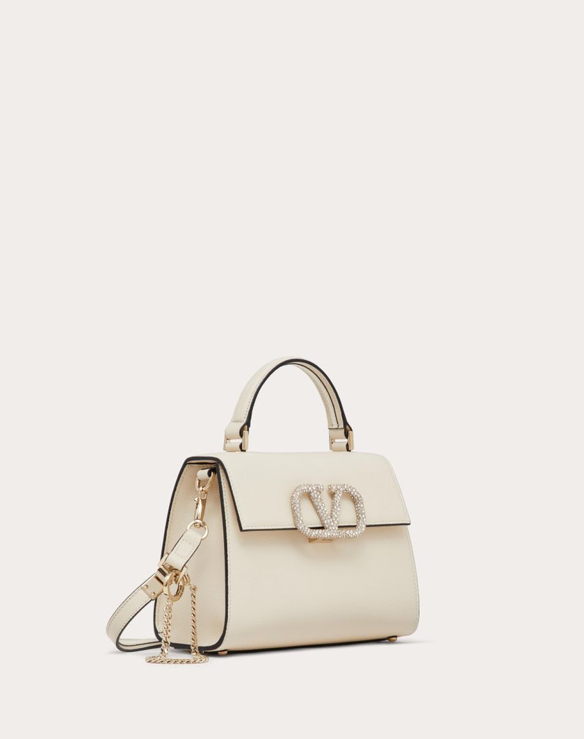Valentino Handbags Borsa A Mano Piccola Vsling Con Logo Gioiello per Donna in Rose Cannelle | Valentino IT Qualità
