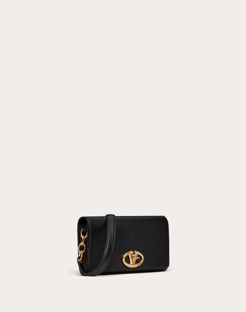 Valentino Handbags Portafoglio Con Tracolla Vlogo The Bold Edition In Nappa per Donna in Rose Quartz | Valentino IT Sottocosto
