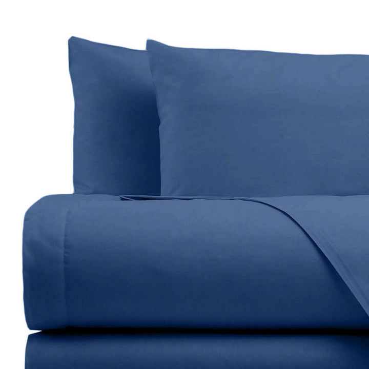 Zenoni & ColombiCompleto Lenzuola in 100% cotone alta qualità Blu navy Vendita Economica