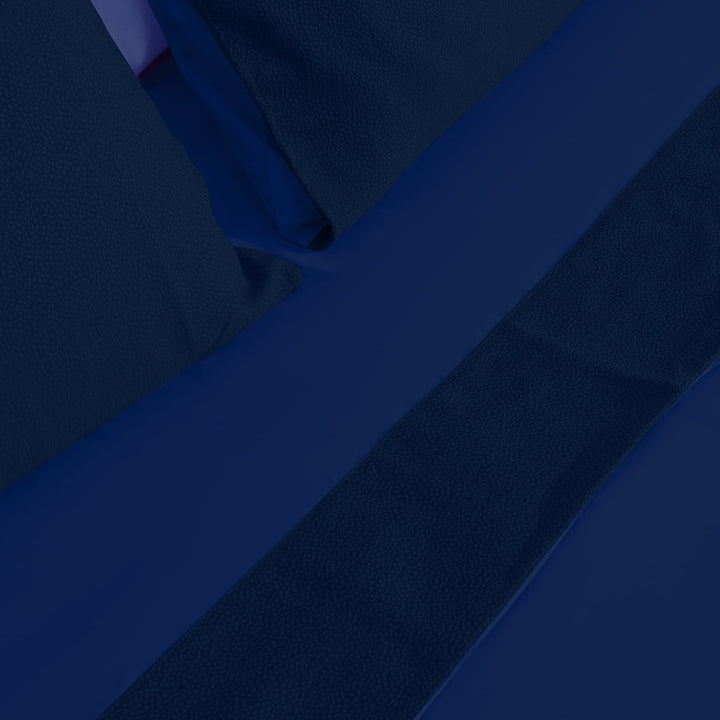 Zenoni & ColombiCompleto Lenzuola Matrimoniale con balza in Jacquard Keppler Blu Promozione