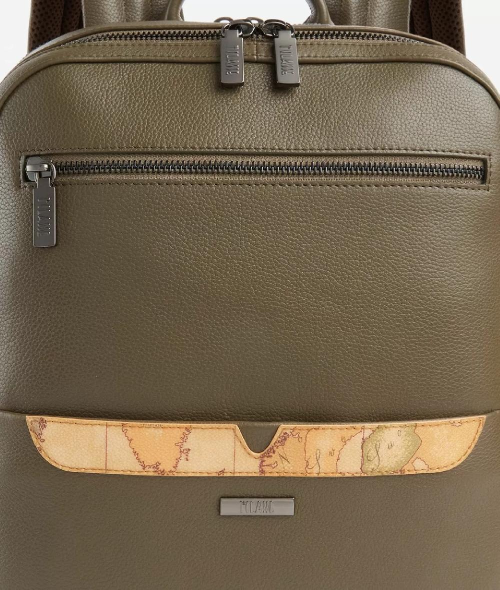 Alviero martini 1a classe Beta Leather zaino portacomputer Verde Militare Economico