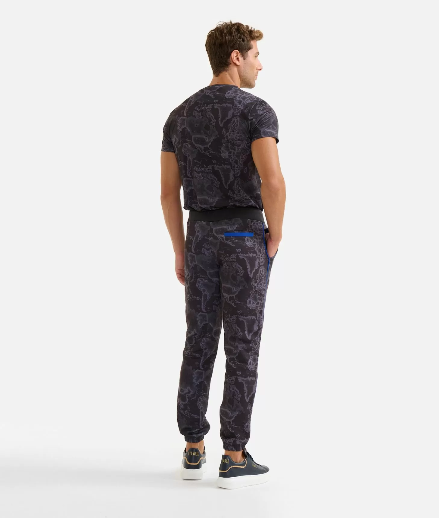 Alviero martini 1a classe Pantaloni jogging stampa Geo Night Neri Qualità Garantita