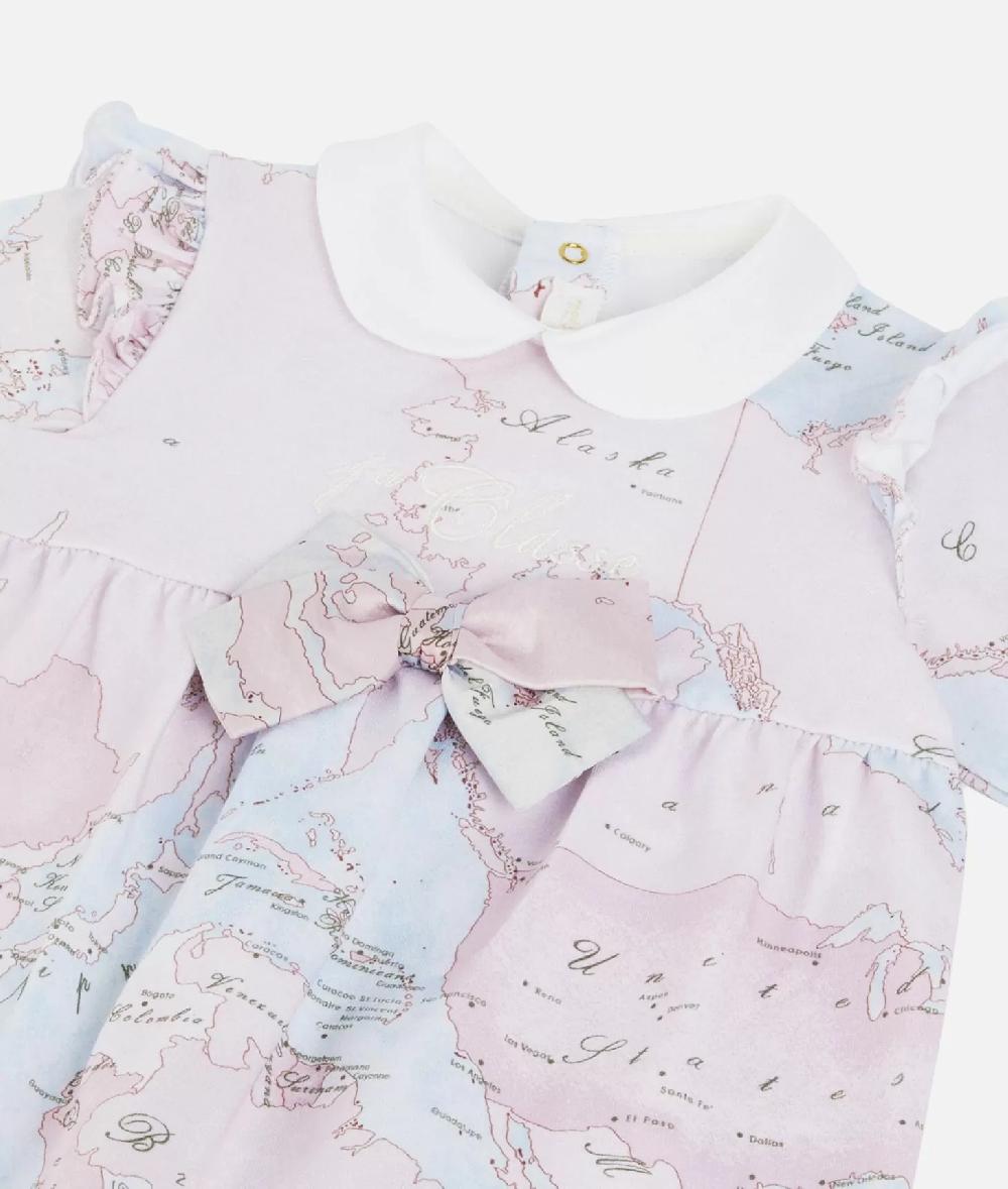 Alviero martini 1a classe Tutina in cotone con fiocco Geo Lady Rosa Convenienza